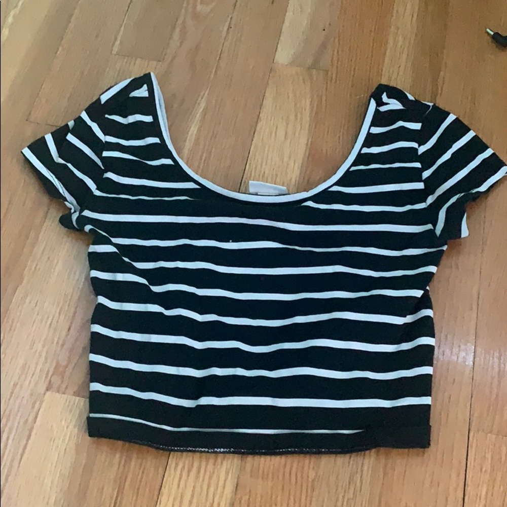 Striped tight fit tee